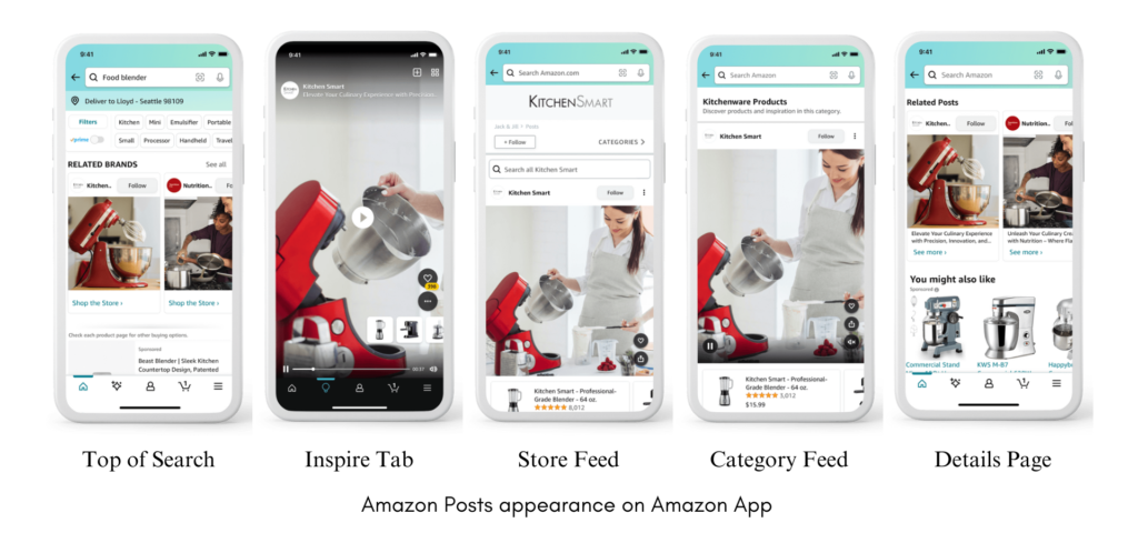 Where does Amazon Posts appear on Amazon App